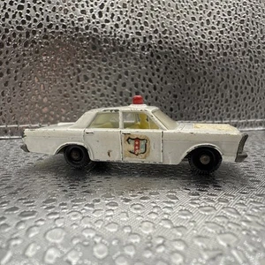 Lesney Matchbox Ford Galaxie Police Car 55/59 England White Red Roof Lamp - Picture 1 of 6