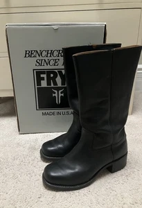 Stivali donna Frye Campus 14L pelle nera 11,5 M con scatola pls leggi - Foto 1 di 10
