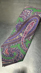 Vintage Polo Ralph Lauren Slim Tie Paisley Made In Italy 100% Silk - Picture 1 of 9