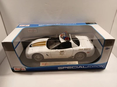 Maisto Chevrolet Corvette Z06 State Police 1:18 Diecast - Image 1 of 4