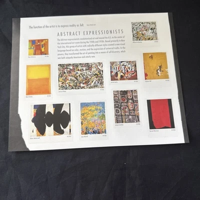 Scott #4444 Abstract Expressionists 2 Panes of 10 44¢ Stamps (2010) - Image 1 of 4