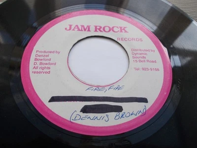 DENNIS BROWN - FIRE, FIRE - 7'' JAM ROCK RECORDS - Image 1 of 2