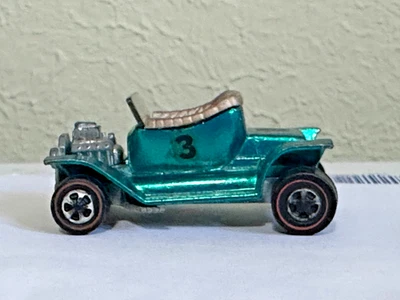 HOT WHEELS REDLINE VINTAGE 1968 HOT HEAP AQUA WITH BROWN SEAT GREAT CONDITION! - Image 1 of 4