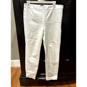 Talbots 10 Petite White Chatham Style Trouser Pant Side Zip - Bild 1 von 7
