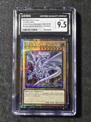 Blue-Eyes White Dragon RA04-EN108 Yugioh Q Cent. Sec. Rare 1st Ed.- CGC 9.5!💎💎 - Image 1 of 4