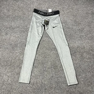 Nike Pro Dri-FIT Training Tights Mens Small Gray Compression Leggings Pants S - Picture 1 of 13