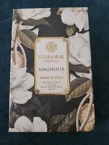 Floramor Firenze ~ Magnolie Luxus Box Seife 3 Riegel je 5,6 Unzen - Bild 1 von 5