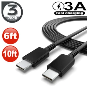 3Pack USB-C to USB-C Type C Cable Fast Charge Charger Charging Cord For Samsung - Picture 1 of 12