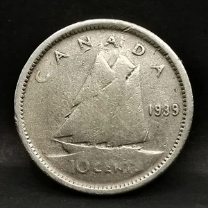 10 CENTS 1939 ARGENT 800‰ GEORGE VI CANADA / SILVER - Picture 1 of 2