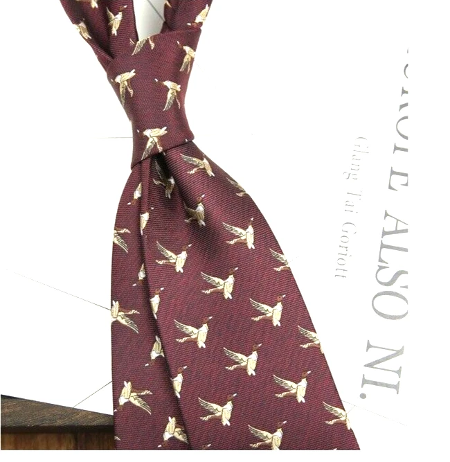 Nueva Corbata Clásica Lunares Roja Marrón JACQUARD TEJIDA 100% Seda Para Hombre Foto 1 de 1