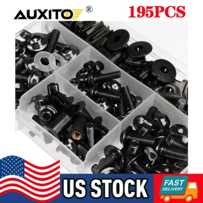 Black For Suzuki GSX1300R SV650 GSXR600 GSXR750 Complete Fairing Screws Bolt Kit - Image 1 of 4