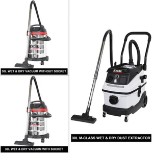Excel 30L Dust Extractor Wet & Dry Vacuum Cleaner Water Dirt Blower HEPA 240V - Picture 1 of 32