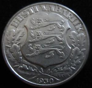 MDS ESTLAND ESTONIA 2 KROONI 1930 "FESTUNG TOOMPEA, TALLINN", SILBER   #AE - Picture 1 of 2