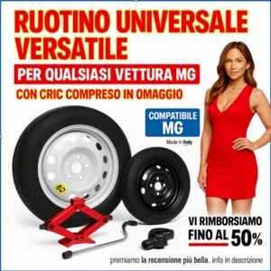 Set Rueda de Galleta 17" Universal MG + Cric Homenaje Ruedas 4 O 5 Orificios - Imagen 1 de 12