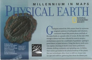 Millennium in Map Physical Earth National Geographic 1998 Map World Climate - Picture 1 of 1