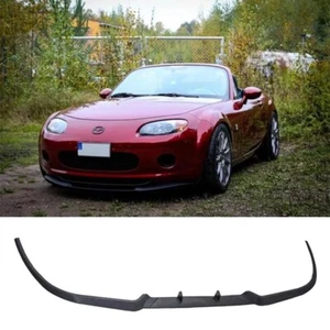 Labio divisor de parachoques delantero estilo Cupra R para Mazda Miata Mx5 NC negro mate 3 piezas - Imagen 1 de 6
