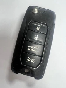 GENUINE JEEP 4 BUTTON REMOTE FLIP KEY FOB RENEGADE ETC TESTED & WORKING!! - Picture 1 of 4