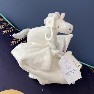 TU Sainsburys White Unicorn Horse baby comforter blankie / Comfort blanket bnwt