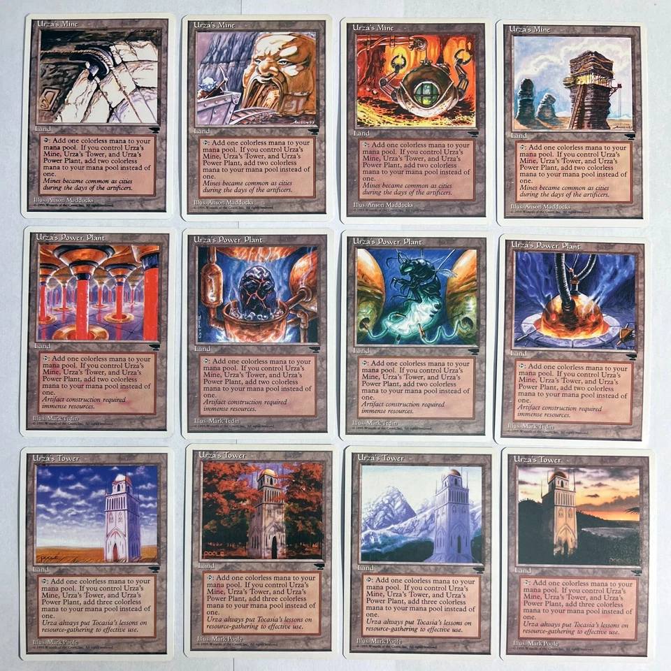 MTG CHRONICLES Urza's Land Set Power Plant Mine Tower Near Mint NM UNPLAYED - image 1 of 1
