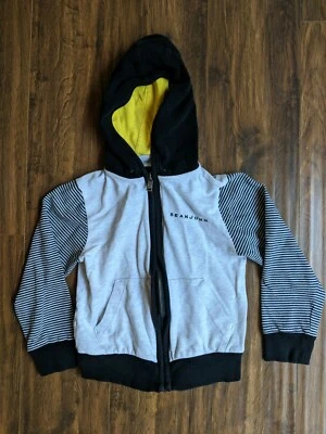 Cárdigan suéter con capucha talla 6 Sean John Boy capucha amarilla 100 % algodón Foto 1 de 4