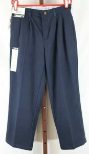 Arrow Boys Navy Blue Wrinkle Free Stain Resistant Pleated Pants Sz 8 Slim NEW - Picture 1 of 4