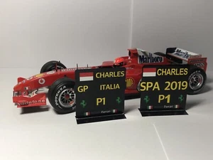 (X2) Pitboards 1:43/1:18 (Pizarra F1) / Charles Leclerc (Ferrari) 2019 - Imagen 1 de 10