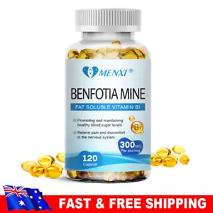 BENFOTIAMINE 300mg 120 Veggie Caps Fat Soluble Thiamine VITAMIN B1 Blood Sugar - Picture 1 of 7