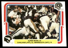 1980 Fleer Team Action #67 Super Bowl XI   Football Raiders / Vikings