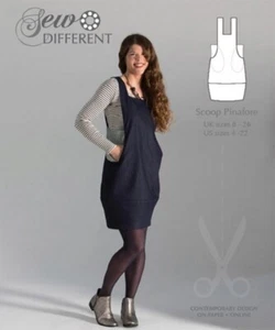 Sew Different Sewing Pattern Scoop Pinafore Women UK Sizes: 8 - 26 - Picture 1 of 1
