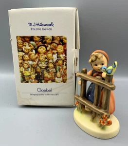 Vintage Goebel Hummel "Signs of Spring" #203/2/0 Girl by Fence 4" Figurine - Picture 1 of 10