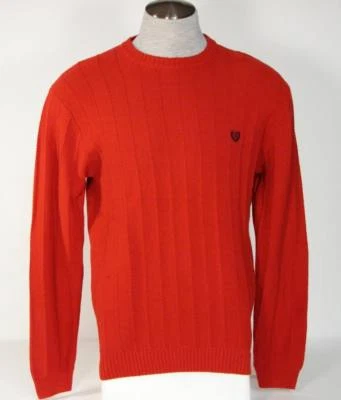 Chaps Crew Neck Red Cotton Knit Sweater Mens NWT - Image 1 of 4