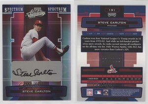 2005 Playoff Absolute Memorabilia Spectrum Silver Signatures Steve Carlton Auto