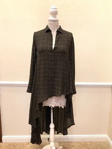 Pre-Owned Women's Palmer/Harding Plaid Print V-Neck Tunic|Sz.L - Picture 1 of 9