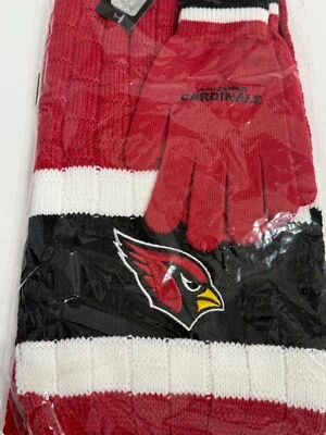 NEW Arizona Cardinals Licensed NFL Scarf and Gloves Gift Set Adult Unisex - Image 1 of 4