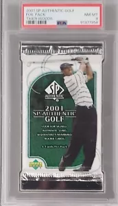 NEW Unopened Graded 2001 SP Authentic Golf Foil Pack * Tiger Woods * PSA 8 - Picture 1 of 2