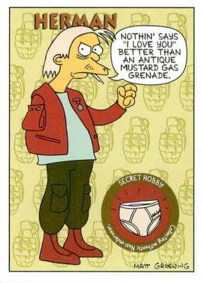 1994 SKYBOX THE SIMPSONS HERMAN #S19 BONGO TRADING CARD - Image 1 of 4