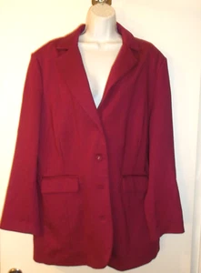 NWT New York & Co Fuchsia 4 Button Single Breasted Notch Lapel Blazer Jacket XXL - Picture 1 of 4