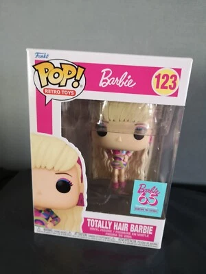 Funko POP! Barbie Totally Hair Barbie #123 Retro Toys Vinyl Figure #123.. - image 1 of 4