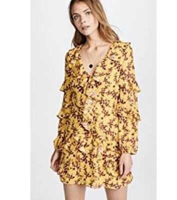 Vestido Floral Corto Amarillo Amanda Uprichard Talla S Usado Foto 1 de 4