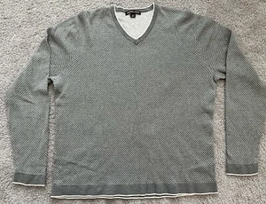 Michael Kors Herren Gr. XXL Pullover 100% Baumwolle grau V-Ausschnitt eng Strick - Bild 1 von 7
