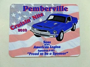 Pemberville Cruisin' Nite 2010 Dash Plaque Automotive Memorabilia Ohio Mustang - Picture 1 of 3