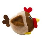 Fattiez Chicken Plush Dog Toy Squeeker Toy Round Shape Dogs Love