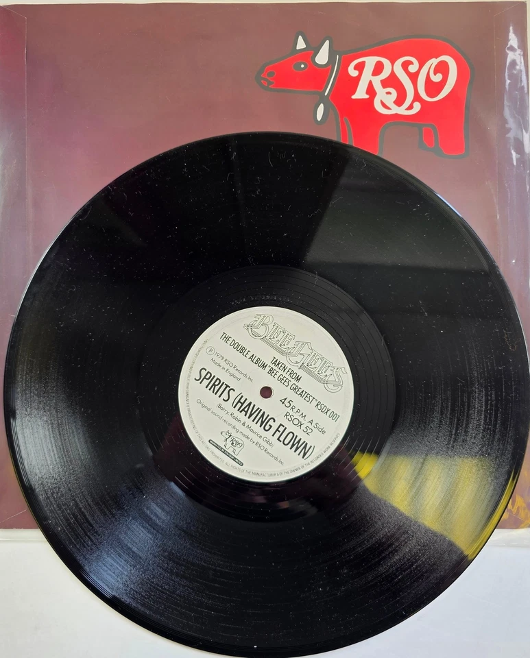 Bee Gees Spirits Having Flown 12" Vinyl Record in RSO company sleeve 1979 disco  - Image 1 of 4