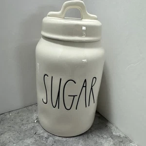 Rae Dunn “SUGAR” Canister 9” lid w/handle Artisan Collection farmhouse Magenta - Picture 1 of 4