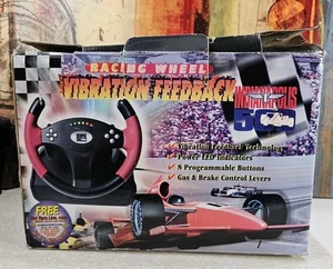Indy 500 Desktop Racing Wheel Vibrationsfeedback für PC mit Gas- & Bremshebeln - Bild 1 von 8