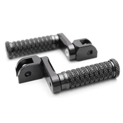 Black M-Grip Rider Foot Pegs 40mm Extend For Kawasaki Vulcan 900 Custom 07-20 21 - Image 1 of 4