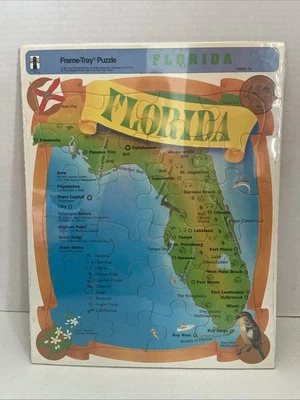 Rompecabezas The Rainbow Works 1992 vintage marco bandeja Florida 75903-12 *sellado* Foto 1 de 4