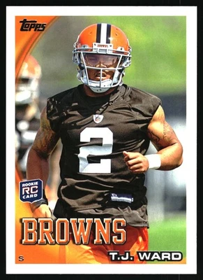 2010 Topps #245 T.J. Ward RC Cleveland Browns - Image 1 of 2