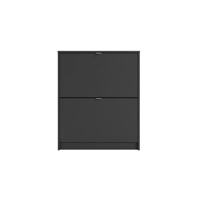 Zapatero Tvilum Bright 2 cajones, negro mate Foto 1 de 4