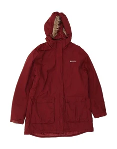 MOUNTAIN WAREHOUSE Womens Hooded Windbreaker Coat UK 20 2XL Maroon Nylon CP51 - Picture 1 of 3
